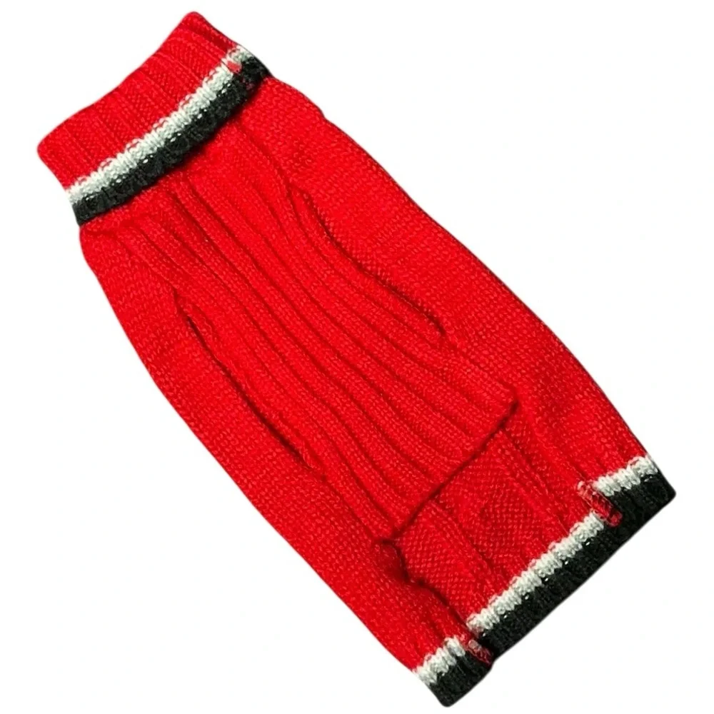 Red Cable Knit Dog Sweater